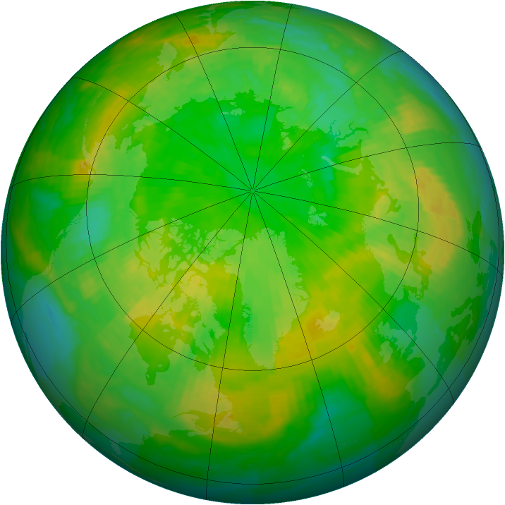 Arctic ozone map for 24 June 1994